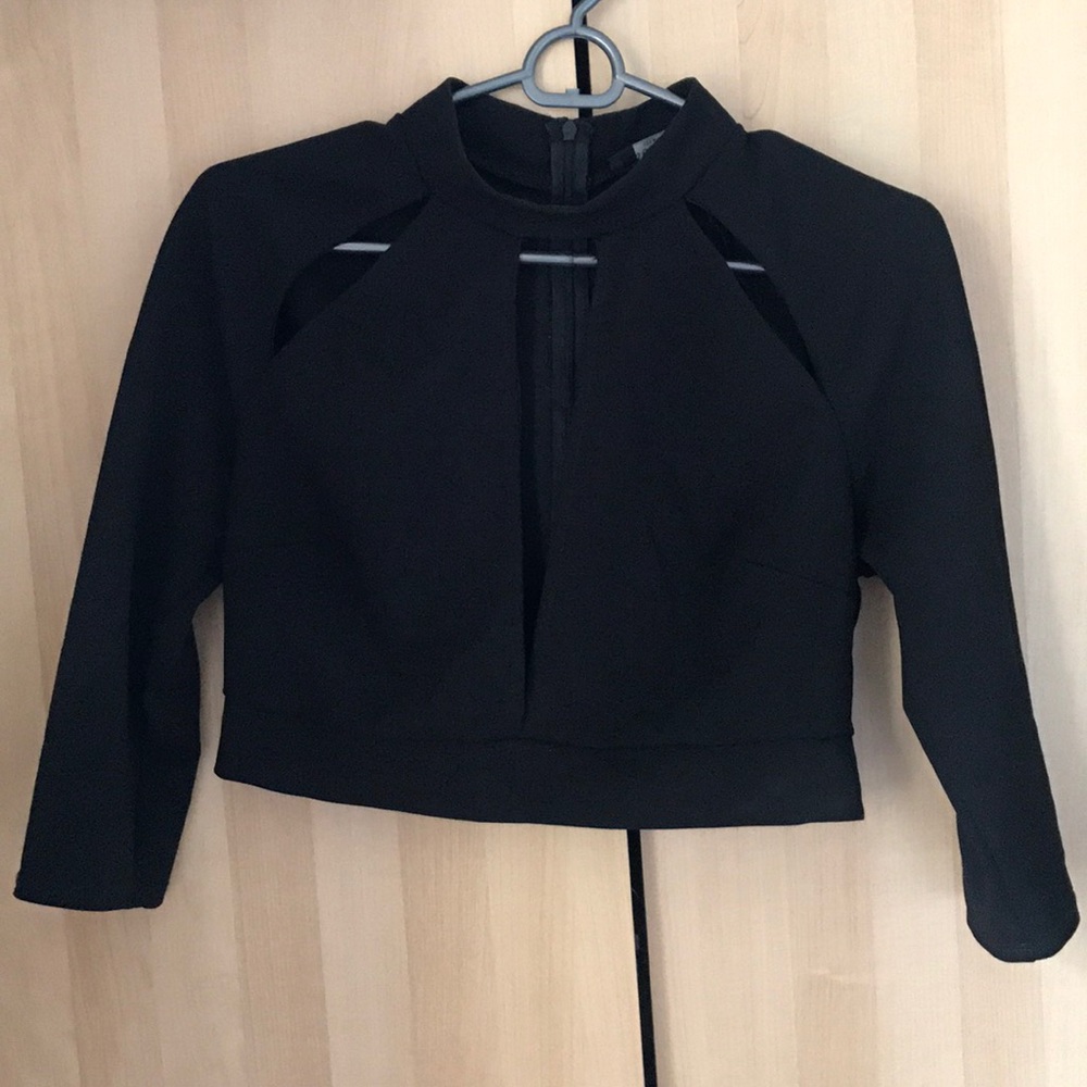 Black cutout Crop top